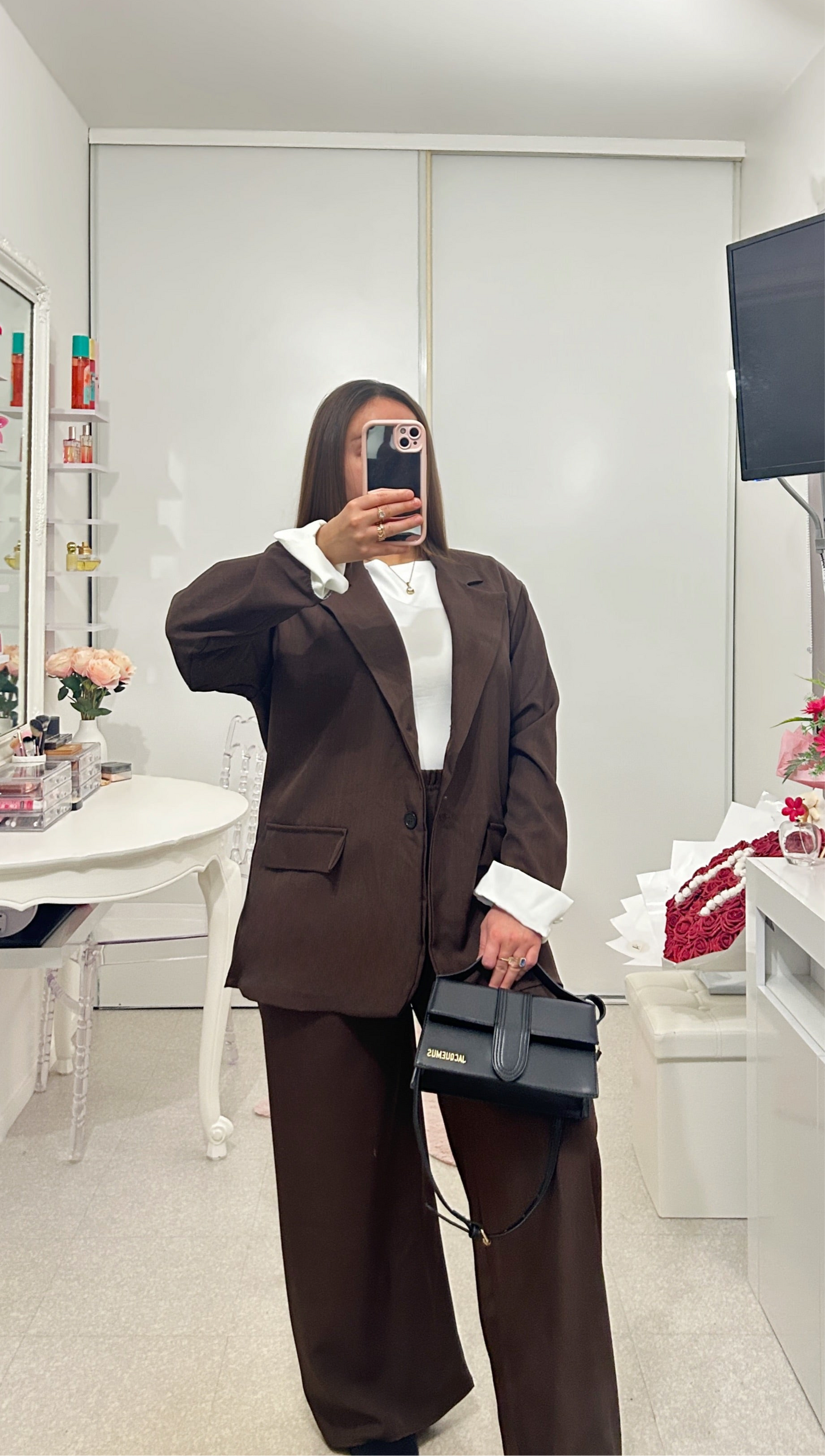 Ensemble blazer leger oversize