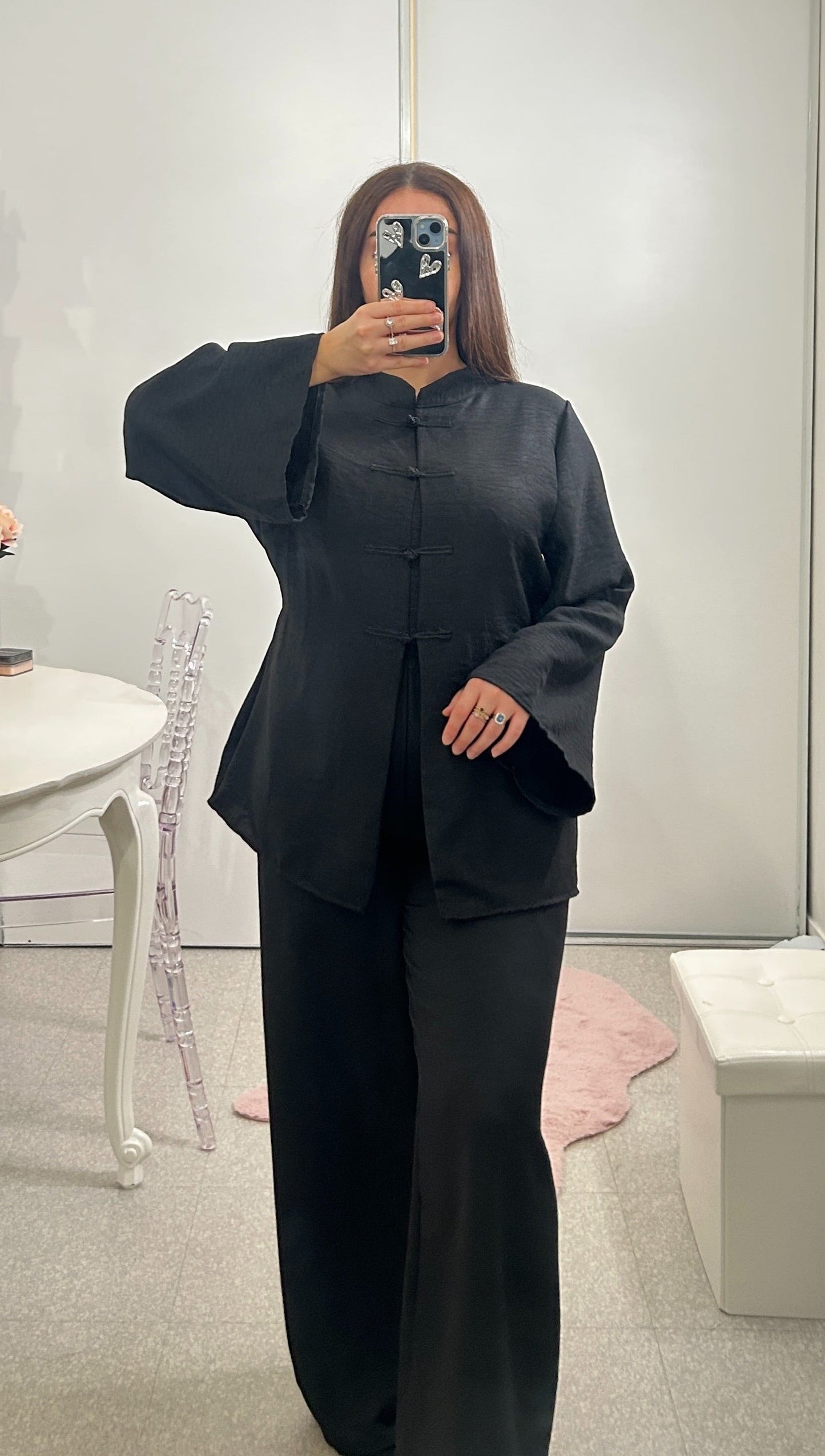 Conjunto largo asiático beige