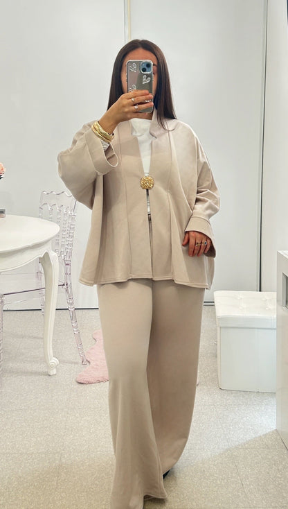 Ensemble manches longues avec broche
