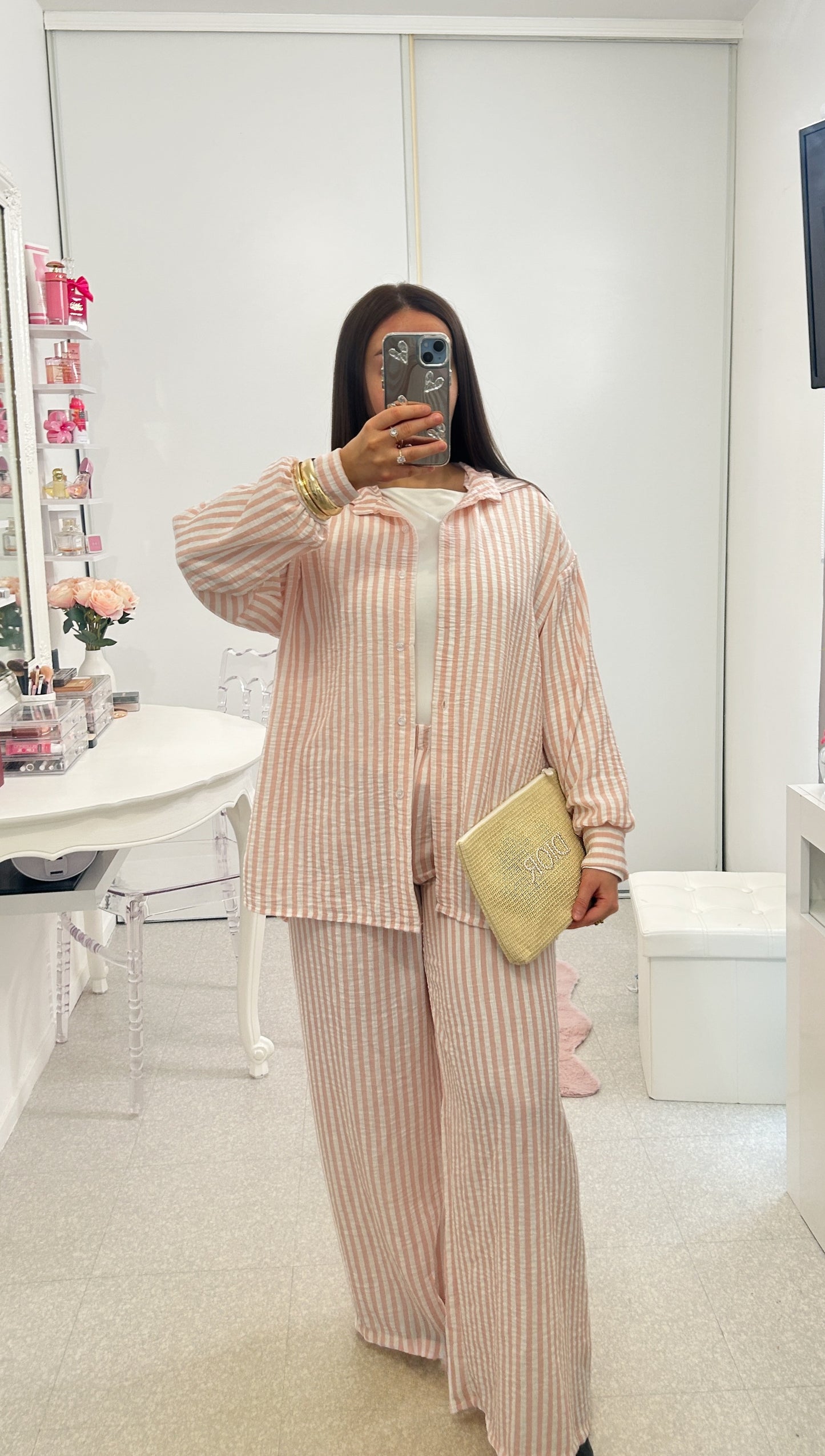 Ensemble chemise à rayures