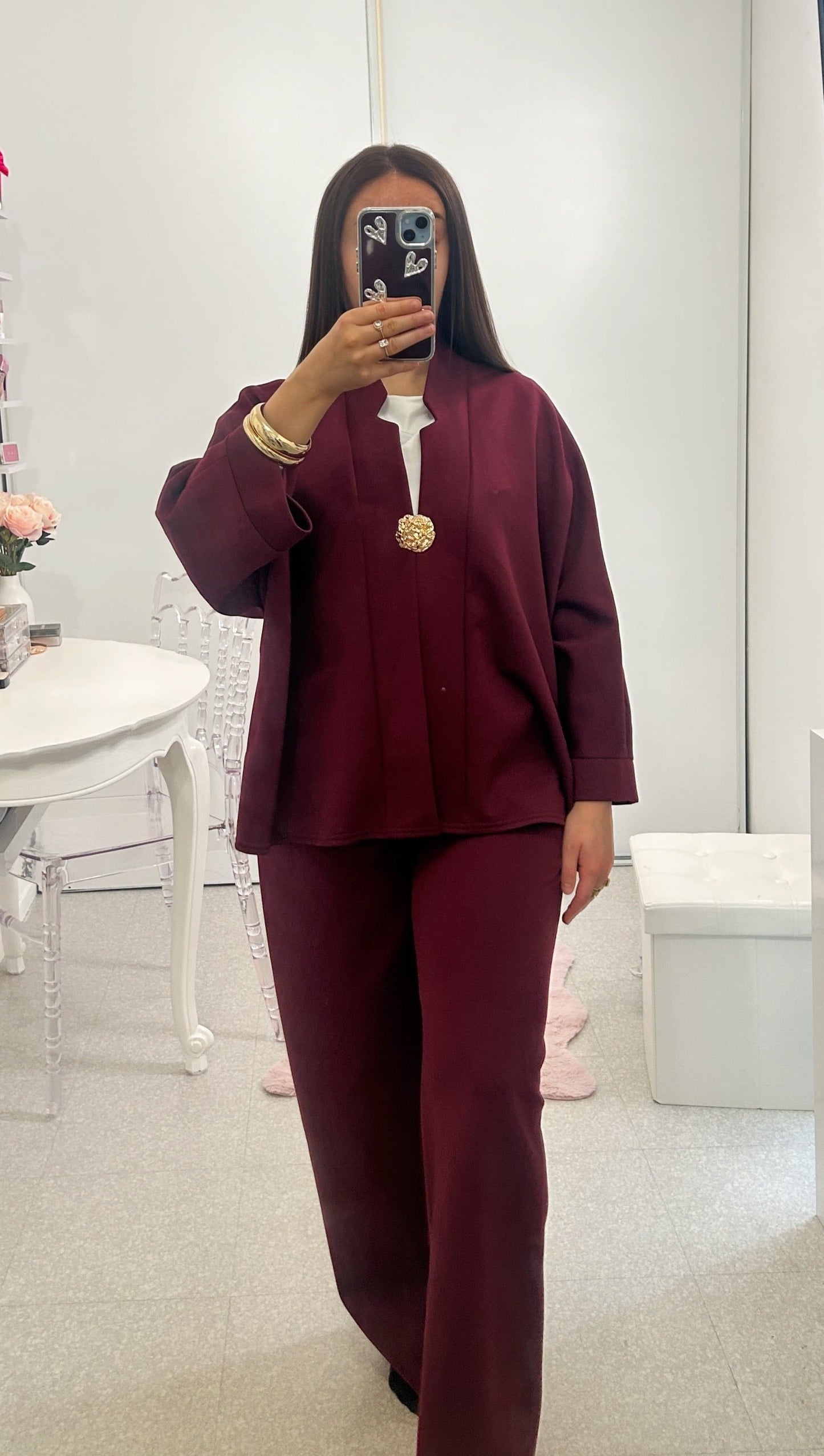 Ensemble manches longues avec broche