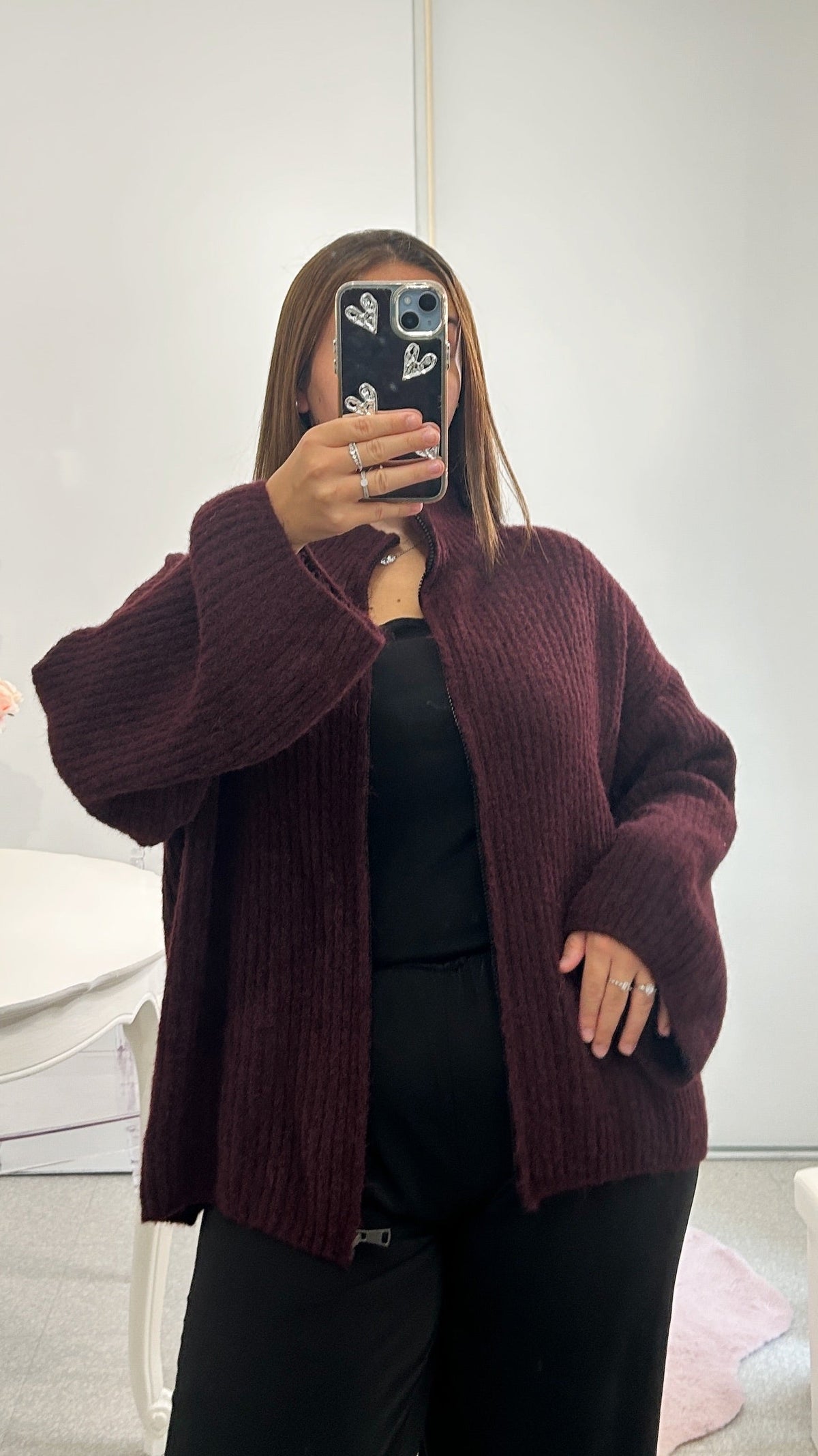 Gilet à zip en laine doux