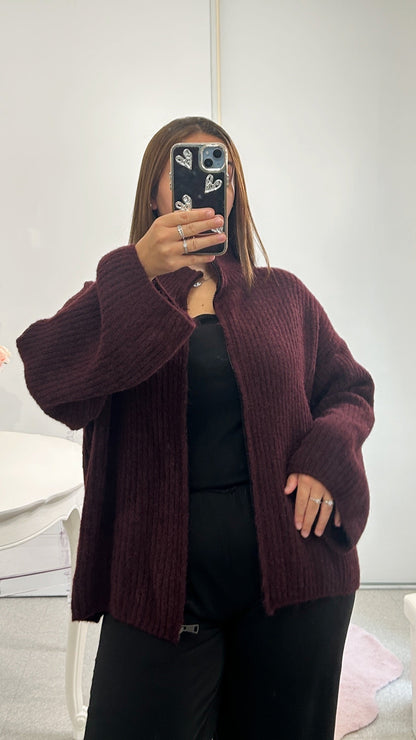 Gilet à zip en laine doux