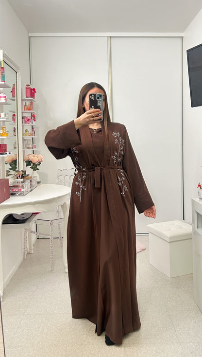 Abaya kimono avec strass