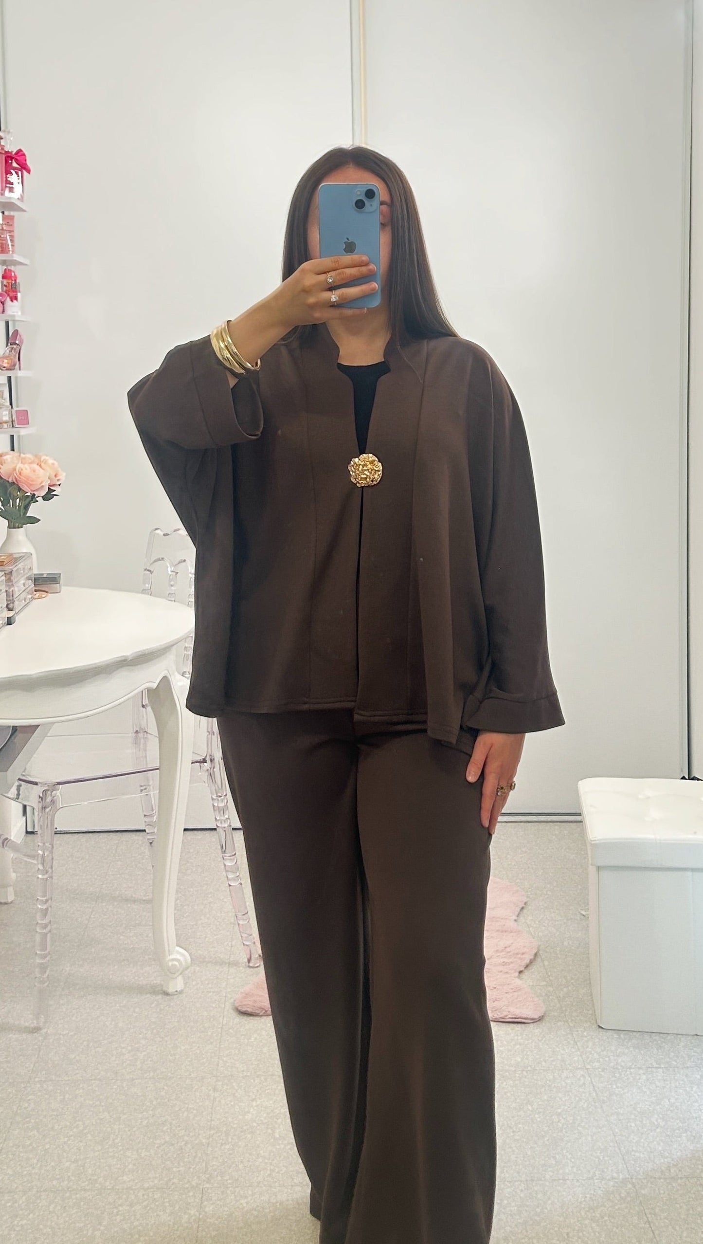Ensemble manches longues avec broche