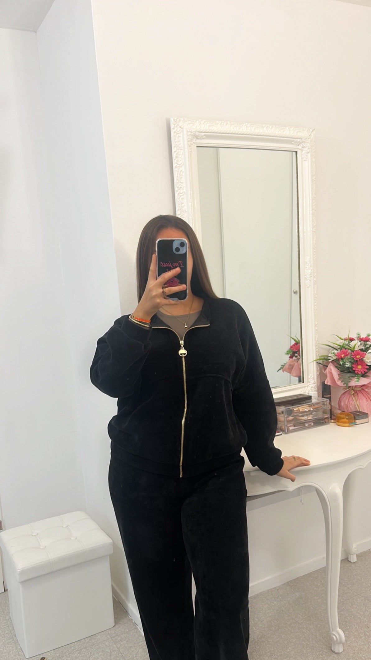 Ensemble jogging côtelé noir