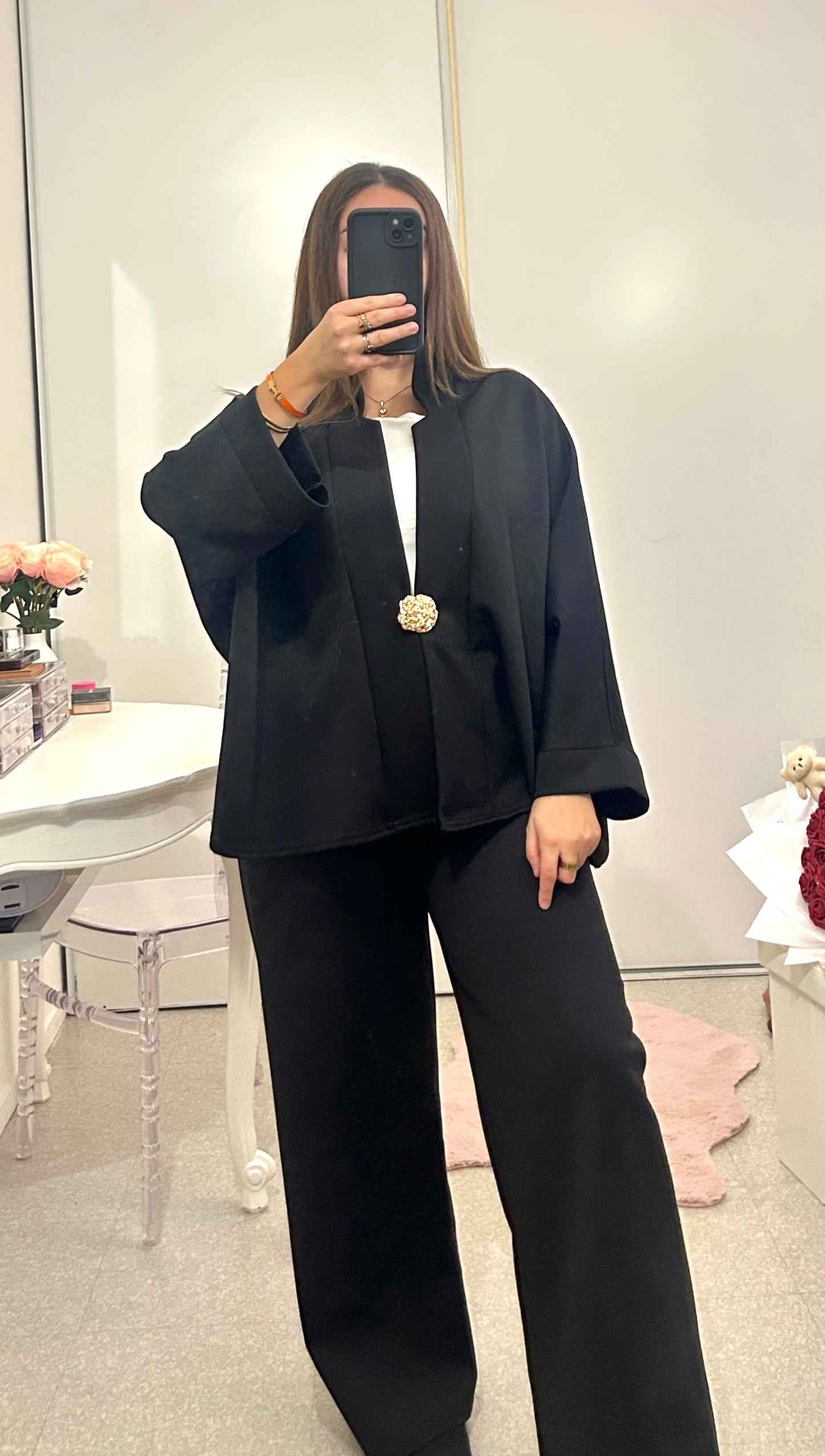 Ensemble manches longues avec broche