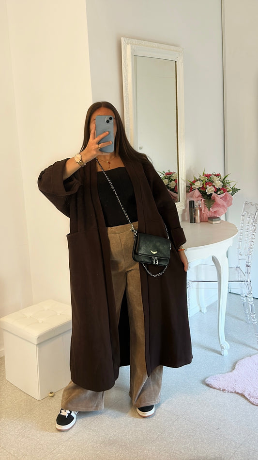 Manteau long marron