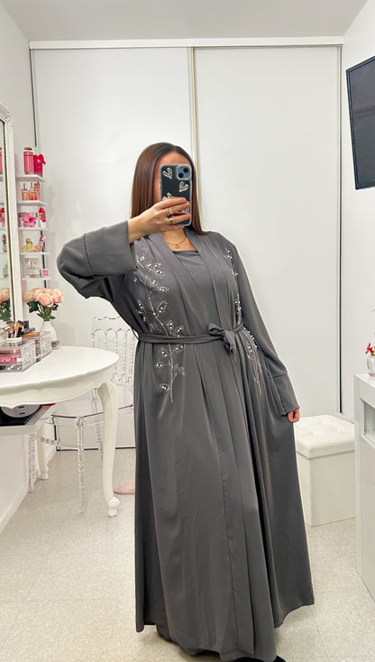 Abaya kimono avec strass