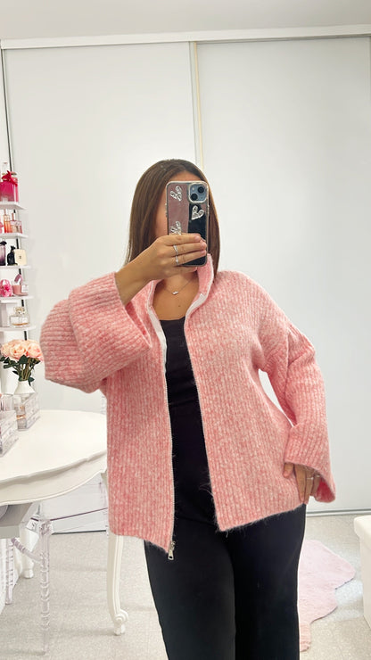 Gilet à zip en laine doux