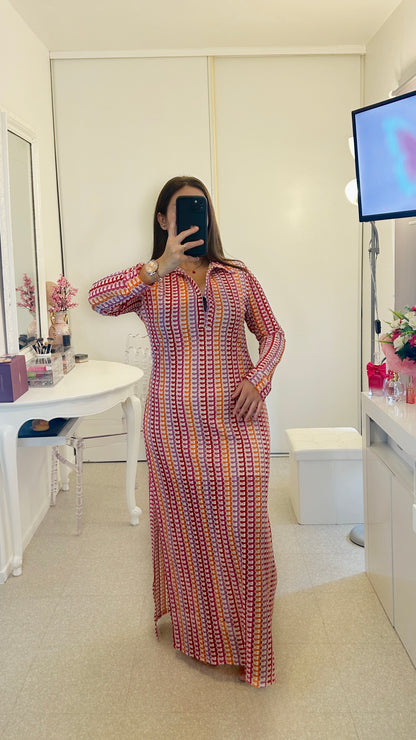 Robe longue en crochet