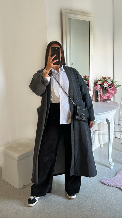Manteau long gris