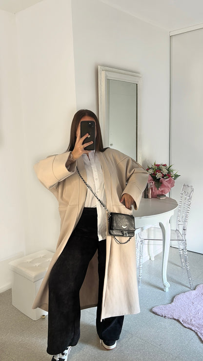Manteau long beige