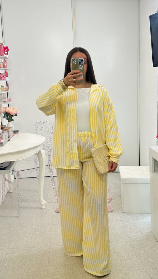 Ensemble chemise à rayures