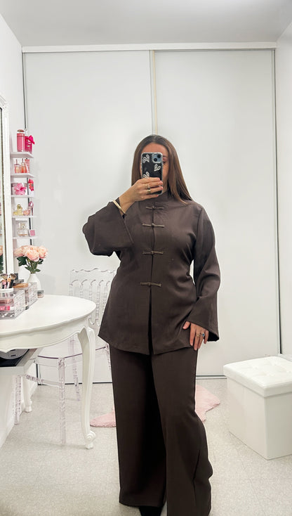 Ensemble long asiatique