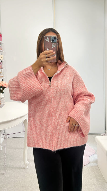 Gilet à zip en laine doux