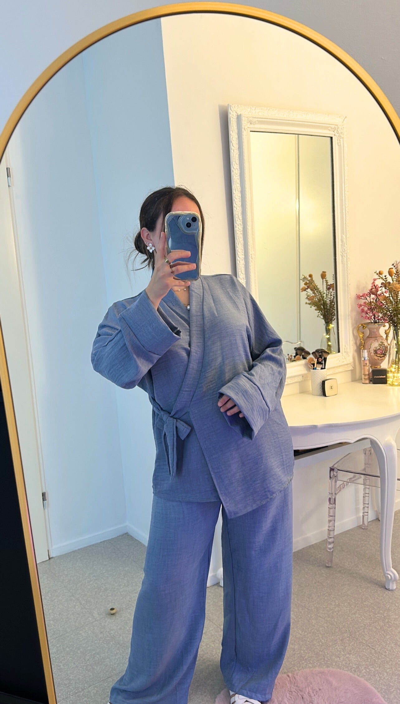 Ensemble kimono bleu