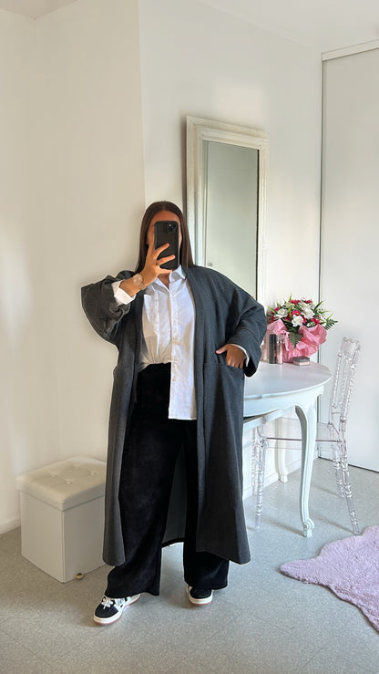Manteau long gris