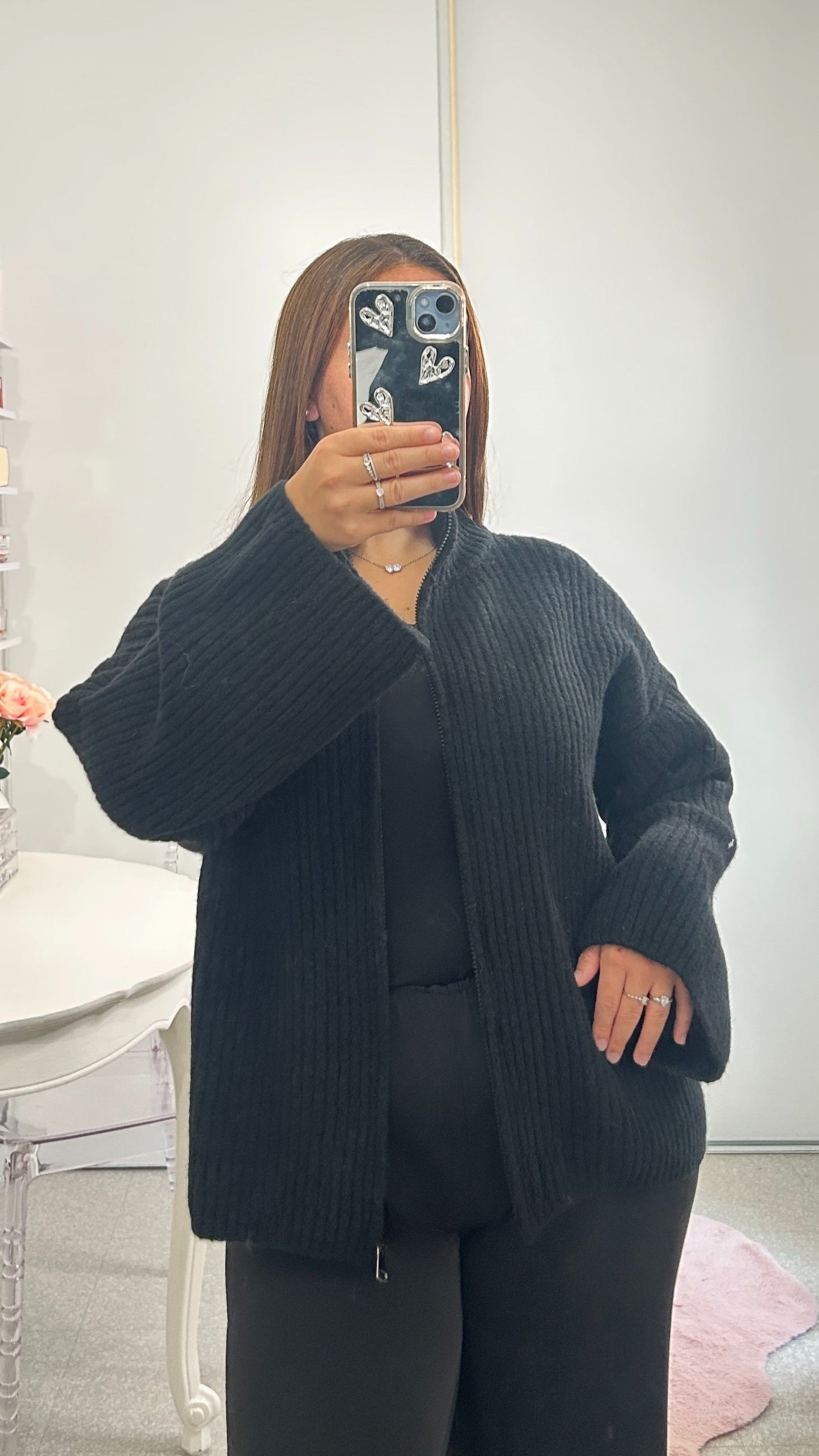 Gilet à zip en laine doux
