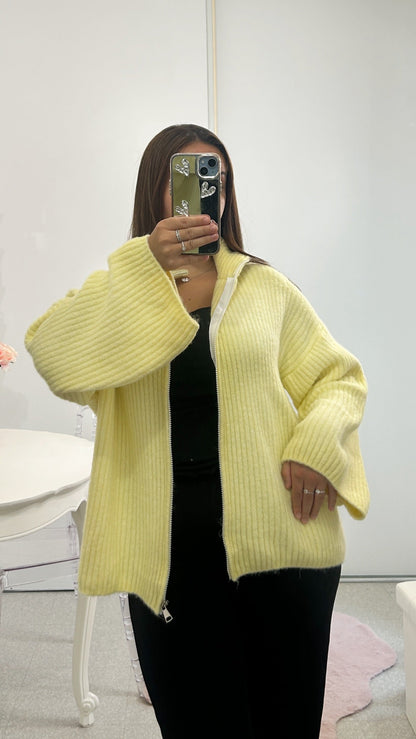 Gilet à zip en laine doux