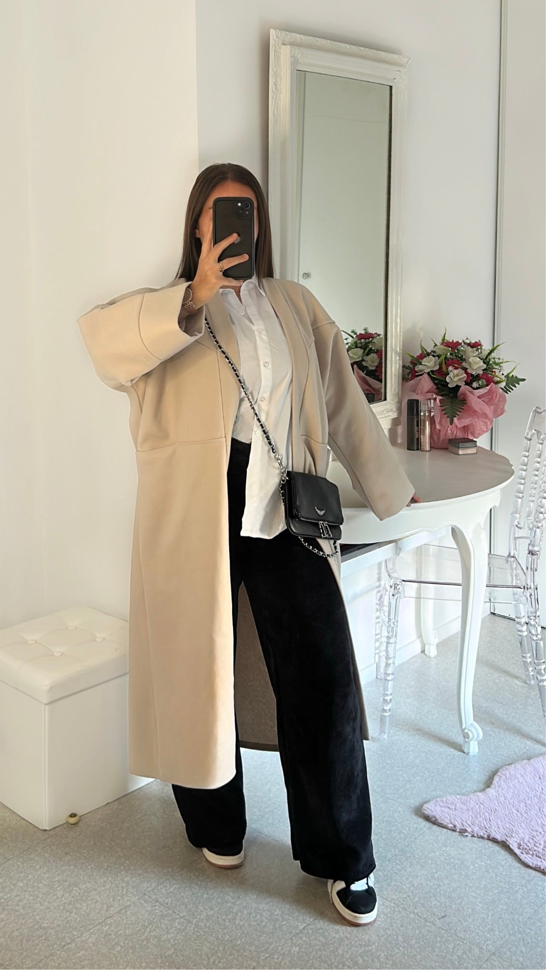 Manteau long beige
