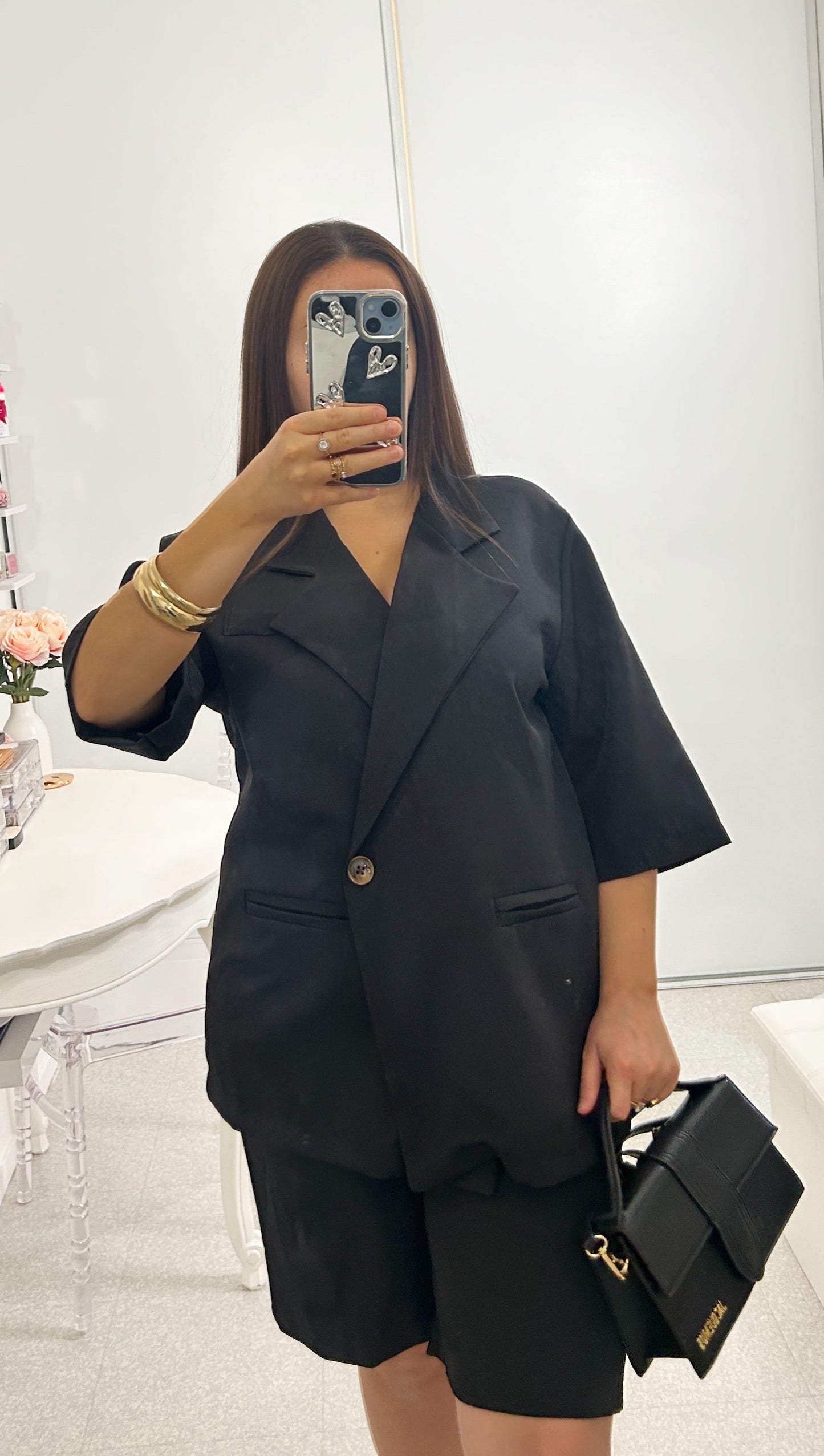 Ensemble blazer short bermuda oversize